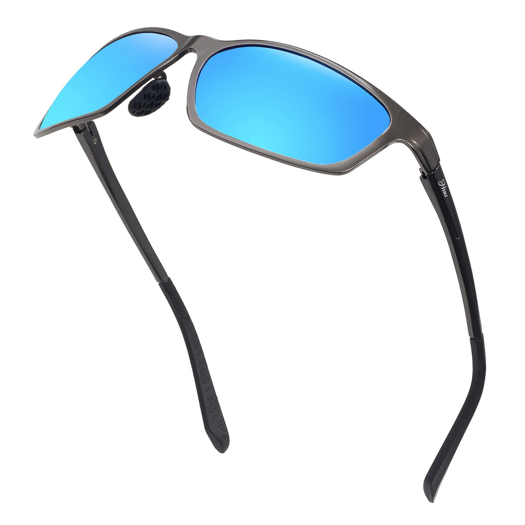 1pc Men's Polarized Photochromic Sunglasses, Aluminum-Magnesium